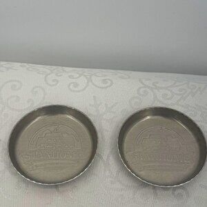 Stanhome‎ Vintage Metal Coasters/Ashtray Set Of 2